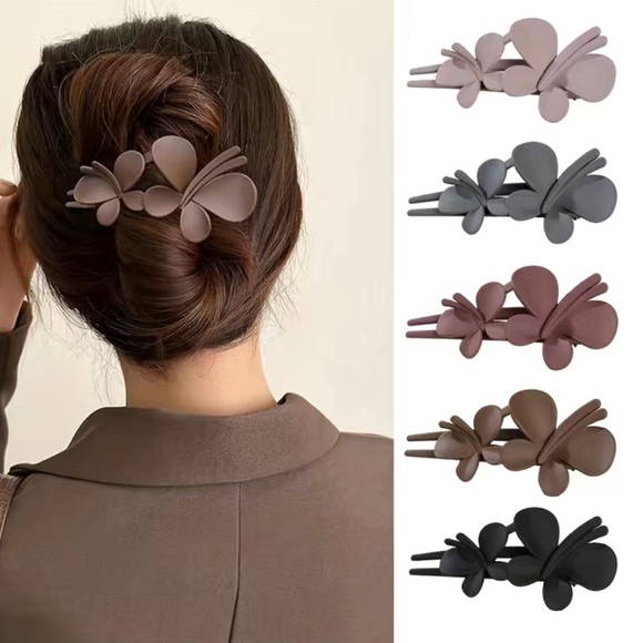 Frosted Butterfly Hair Clip Matte Lilac Color Boho Barrettes Boutique NWT - Picture 7 of 7